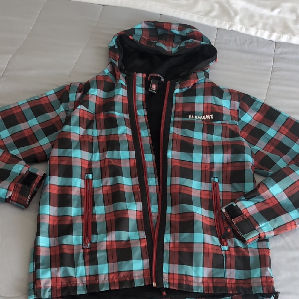 Element Men's Plaid Jacket - Red and Blue